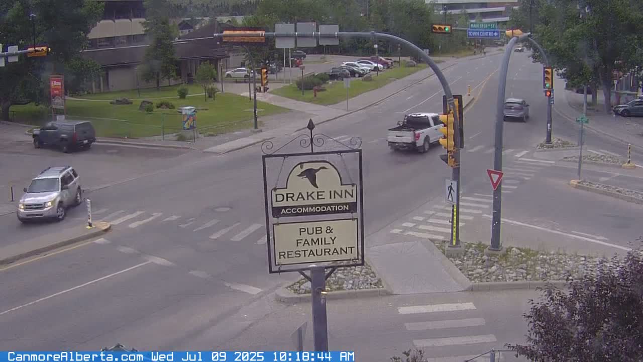 Canmore City Railway Avenue  Live Cam -  Canmore, Alberta's Rockies, Alberta, Canada