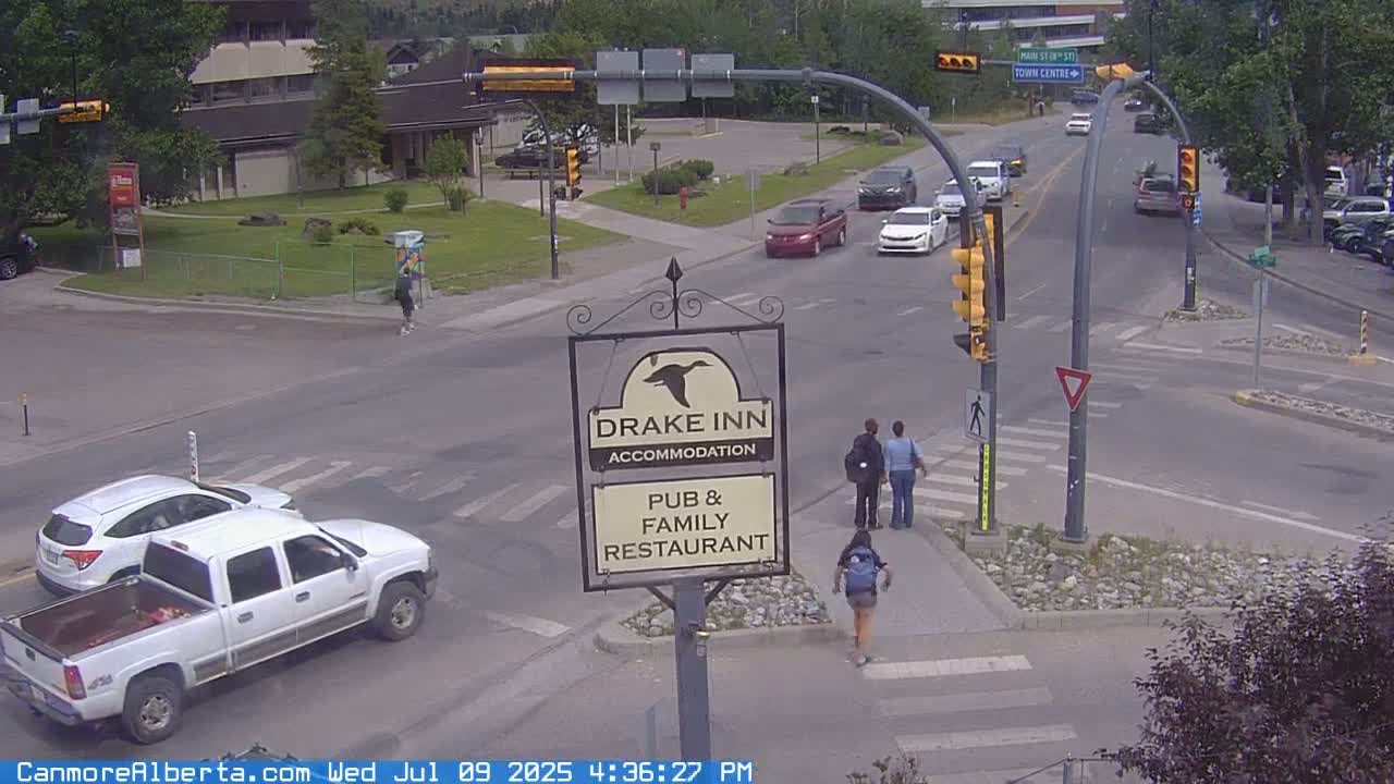 Canmore City Railway Avenue  Live Cam -  Canmore, Alberta's Rockies, Alberta, Canada