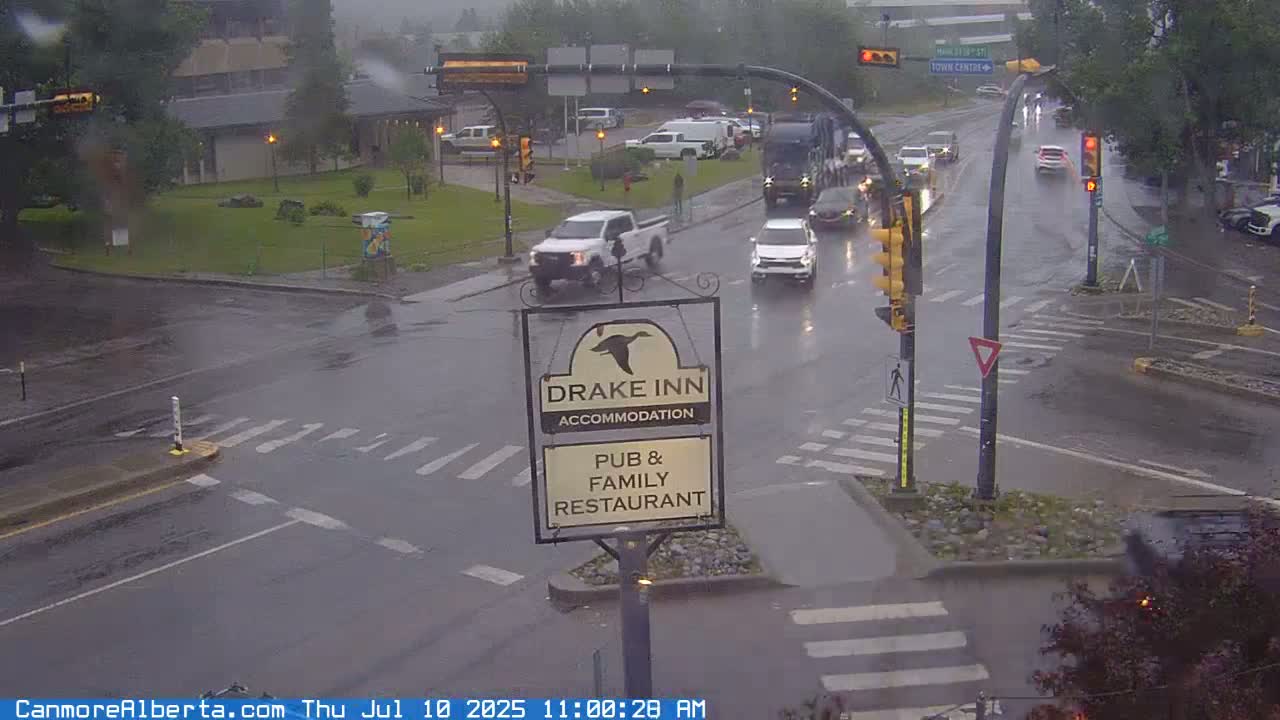 Canmore City Railway Avenue  Live Cam -  Canmore, Alberta's Rockies, Alberta, Canada
