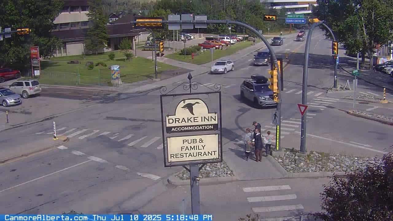 Canmore City Railway Avenue  Live Cam -  Canmore, Alberta's Rockies, Alberta, Canada