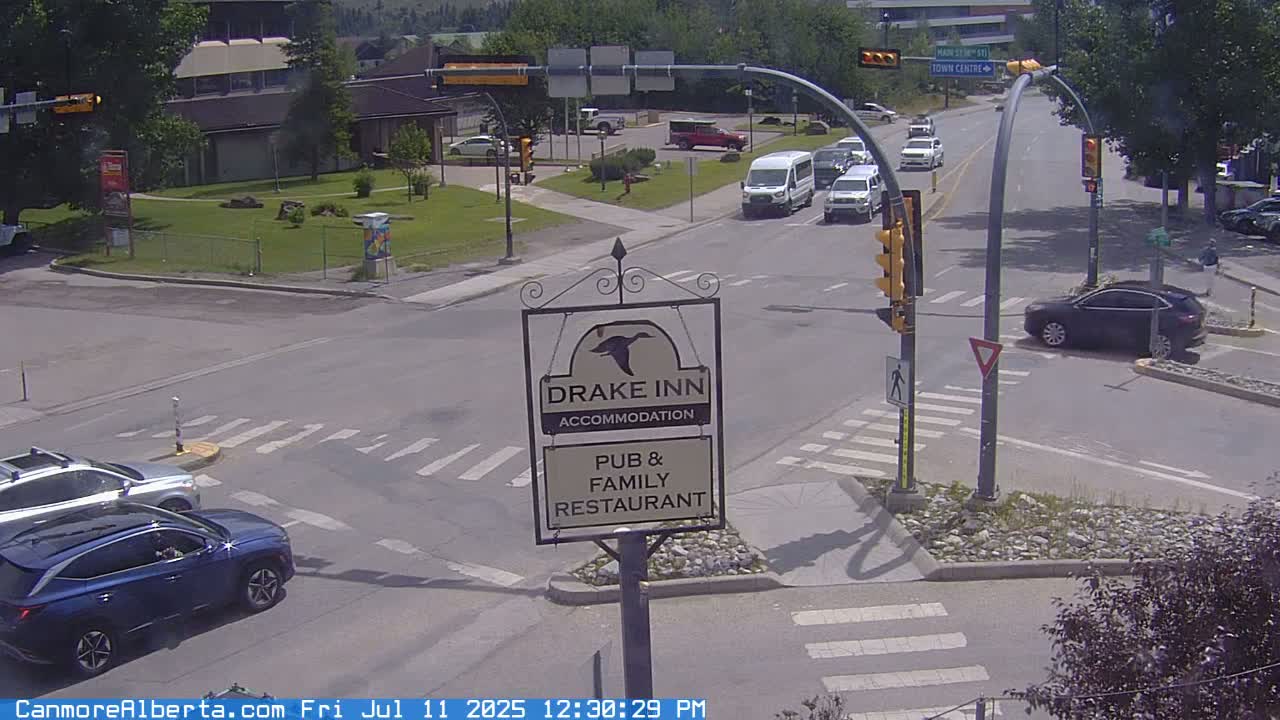 Canmore City Railway Avenue  Live Cam -  Canmore, Alberta's Rockies, Alberta, Canada