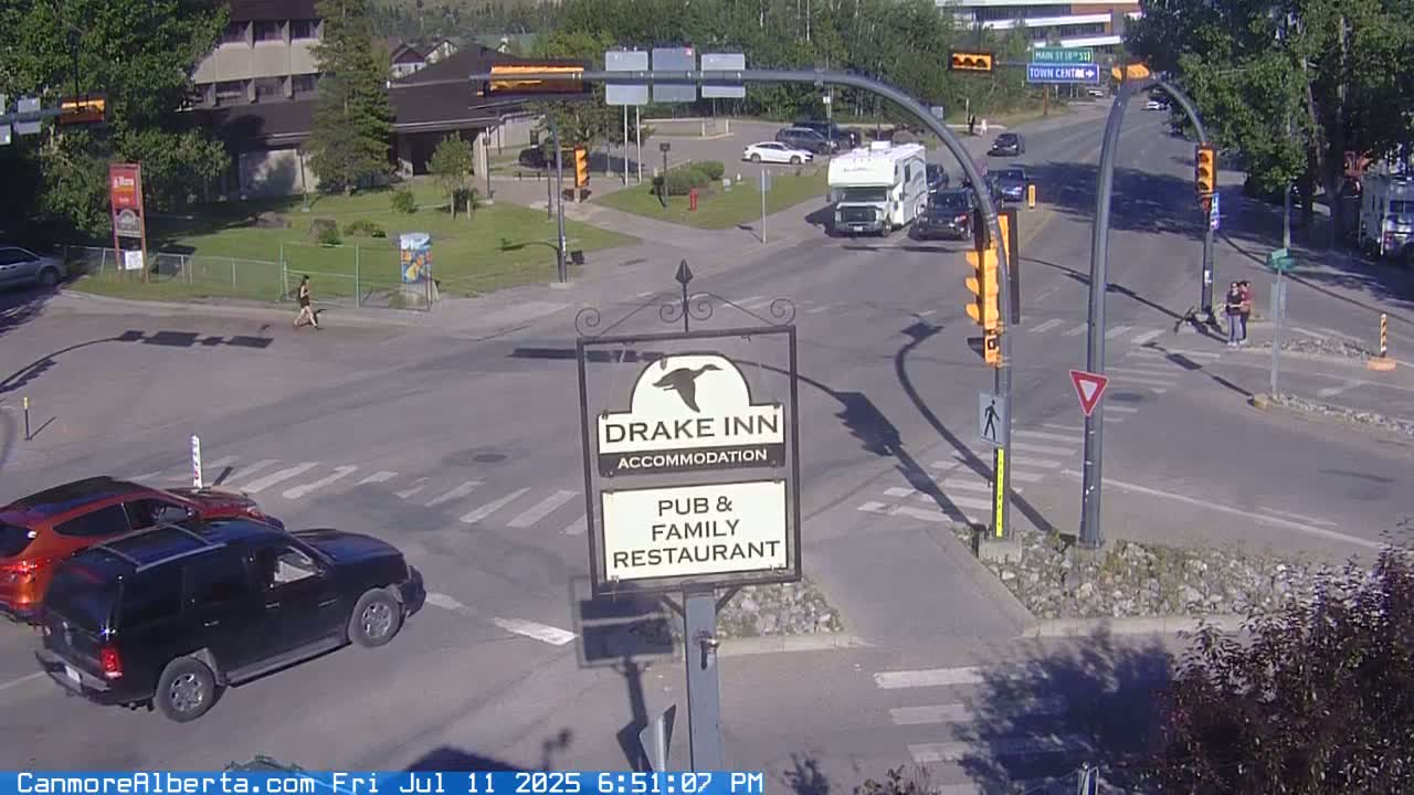 Canmore City Railway Avenue  Live Cam -  Canmore, Alberta's Rockies, Alberta, Canada