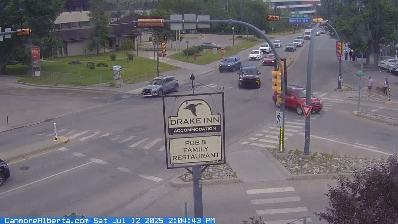 Canmore City Railway Avenue  Live Cam -  Canmore, Alberta's Rockies, Alberta, Canada