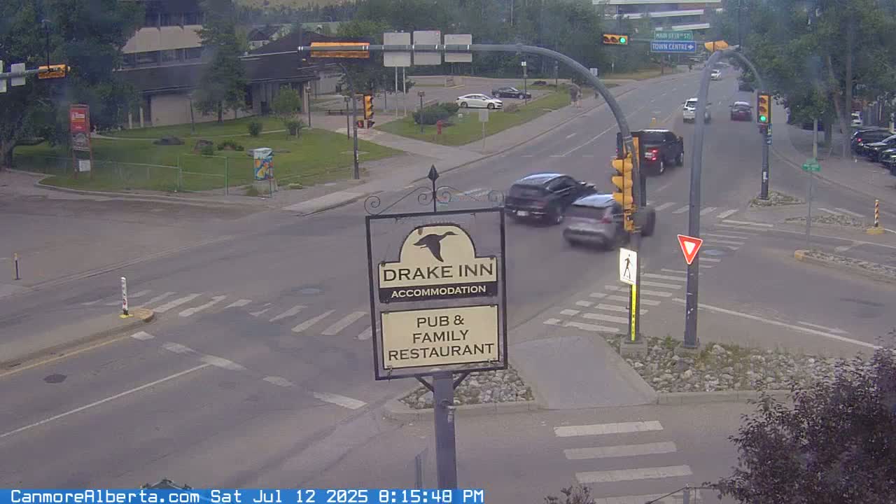 Canmore City Railway Avenue  Live Cam -  Canmore, Alberta's Rockies, Alberta, Canada