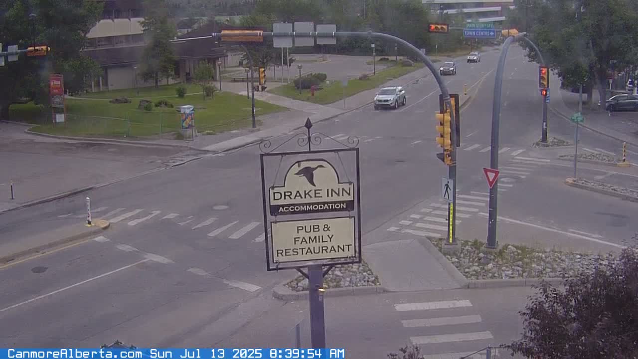 Canmore City Railway Avenue  Live Cam -  Canmore, Alberta's Rockies, Alberta, Canada