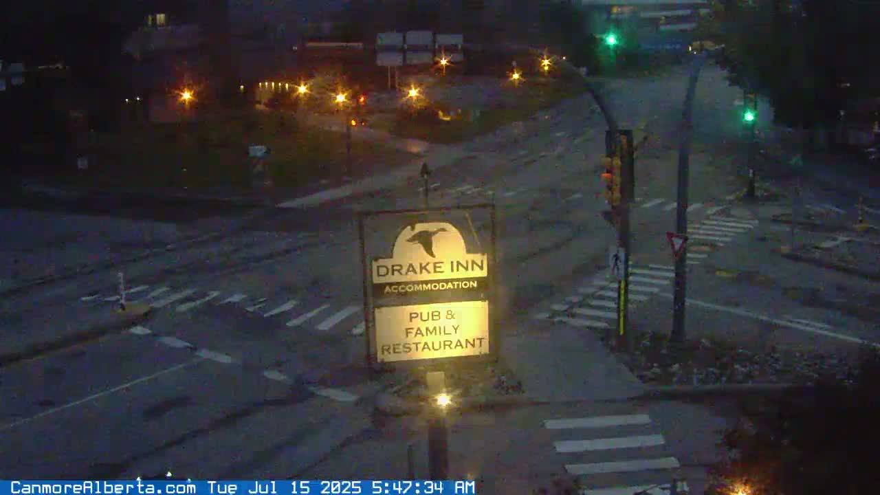 Canmore City Railway Avenue  Live Cam -  Canmore, Alberta's Rockies, Alberta, Canada
