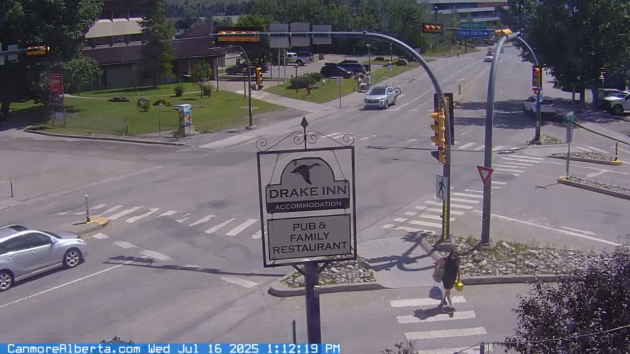 Canmore City Railway Avenue  Live Cam -  Canmore, Alberta's Rockies, Alberta, Canada