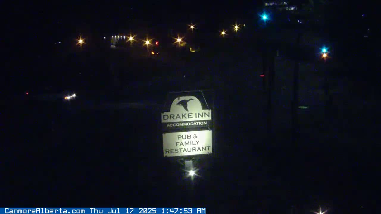 Canmore City Railway Avenue  Live Cam -  Canmore, Alberta's Rockies, Alberta, Canada