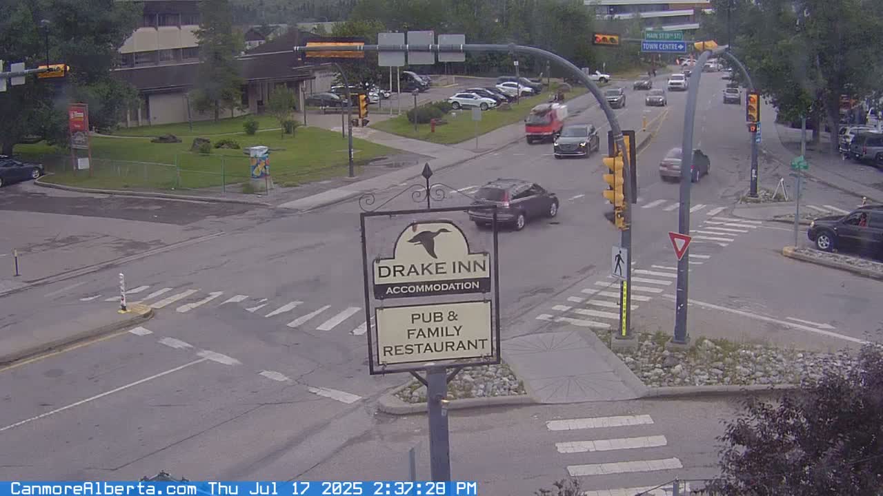 Canmore City Railway Avenue  Live Cam -  Canmore, Alberta's Rockies, Alberta, Canada