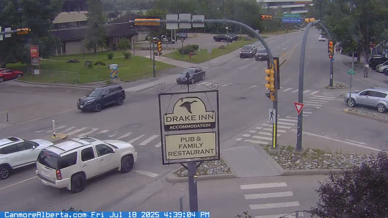 Canmore City Railway Avenue  Live Cam -  Canmore, Alberta's Rockies, Alberta, Canada