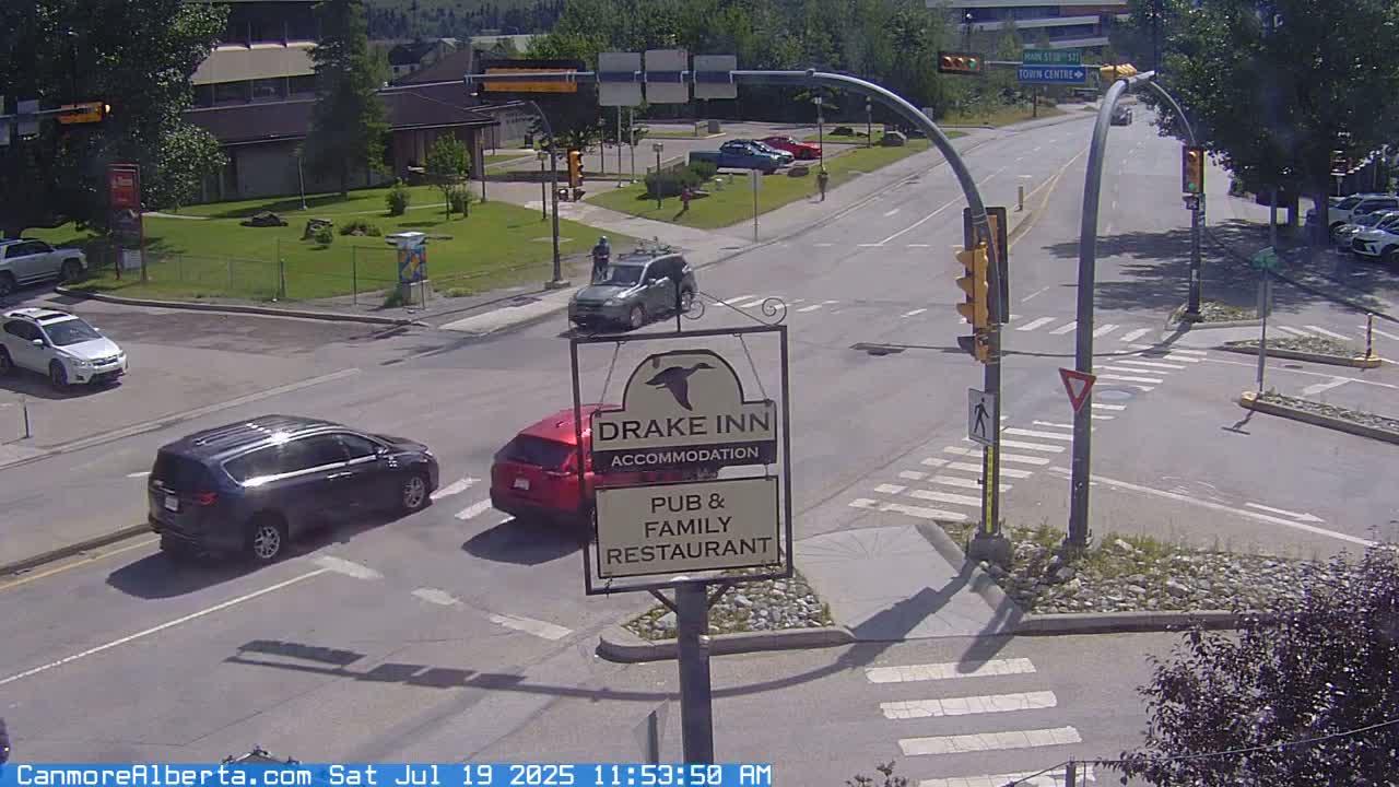 Canmore City Railway Avenue  Live Cam -  Canmore, Alberta's Rockies, Alberta, Canada