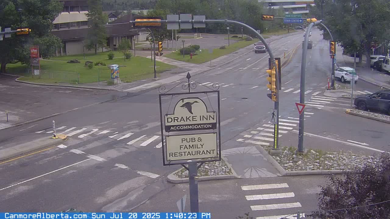 Canmore City Railway Avenue  Live Cam -  Canmore, Alberta's Rockies, Alberta, Canada