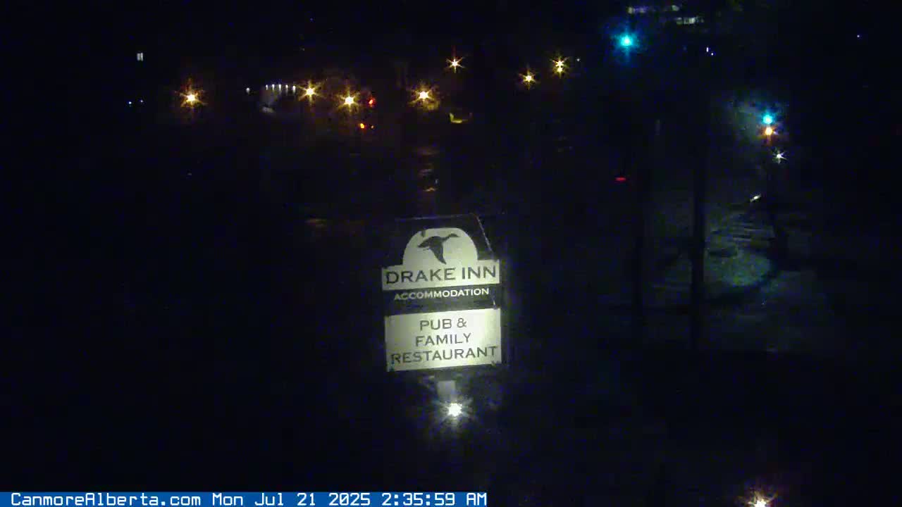 Canmore City Railway Avenue  Live Cam -  Canmore, Alberta's Rockies, Alberta, Canada