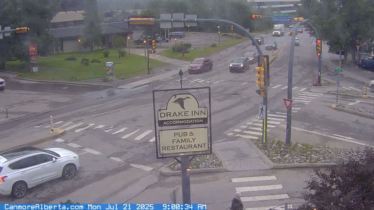 Canmore City Railway Avenue  Live Cam -  Canmore, Alberta's Rockies, Alberta, Canada