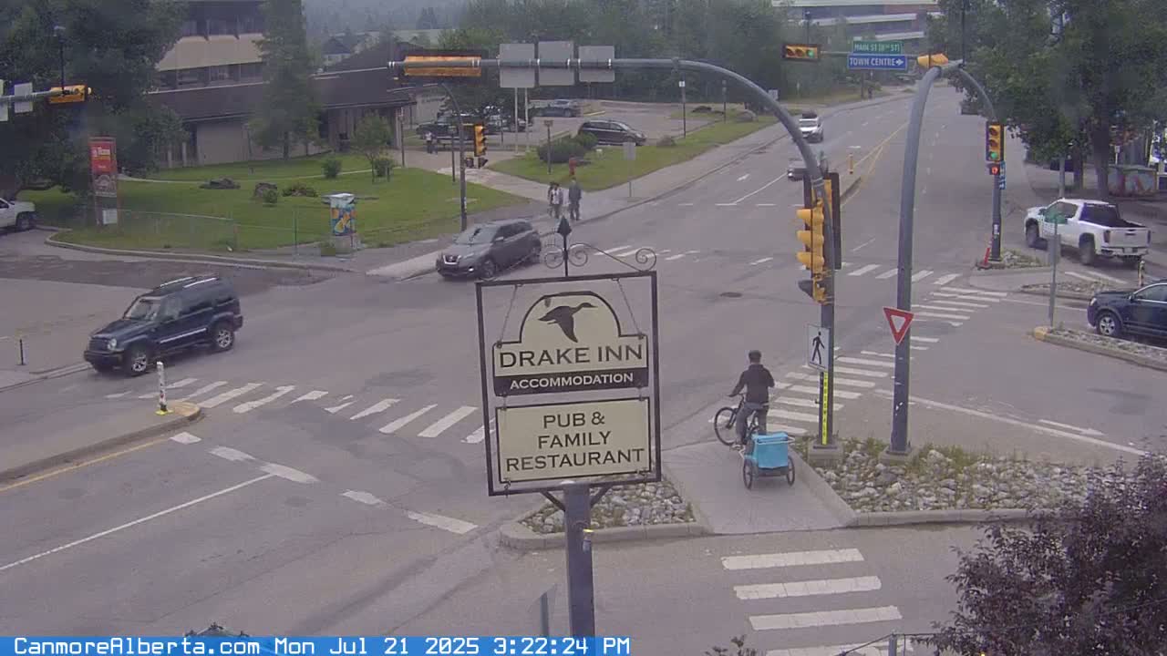 Canmore City Railway Avenue  Live Cam -  Canmore, Alberta's Rockies, Alberta, Canada