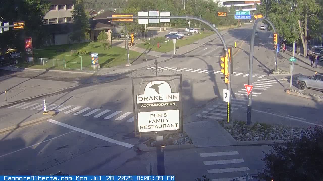 Canmore City Railway Avenue  Live Cam -  Canmore, Alberta's Rockies, Alberta, Canada