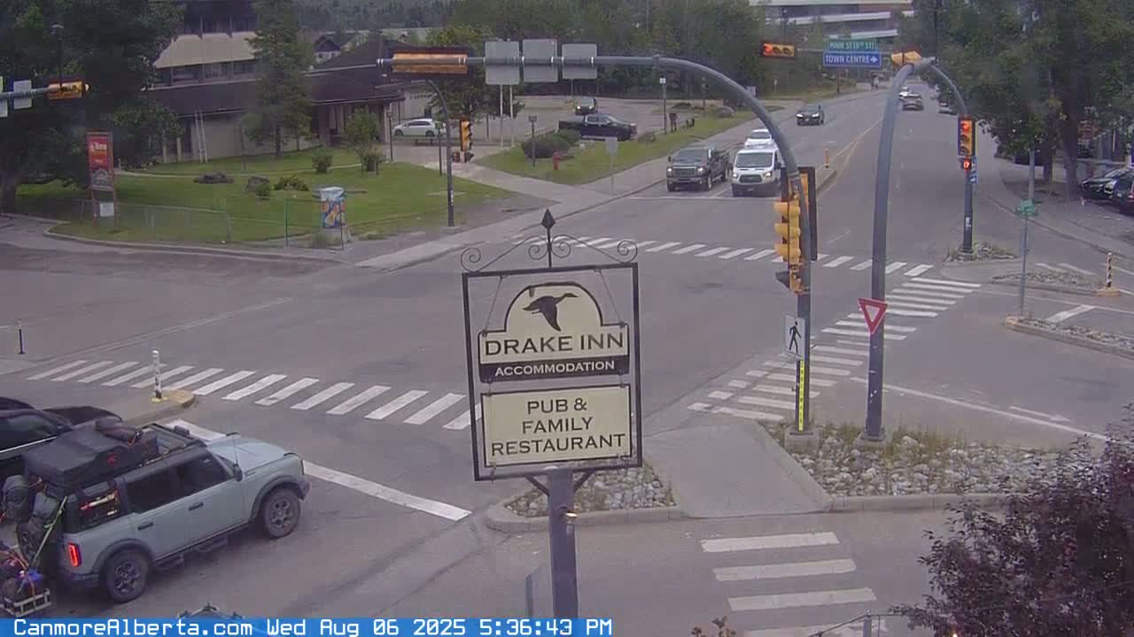 Canmore City Railway Avenue  Live Cam -  Canmore, Alberta's Rockies, Alberta, Canada