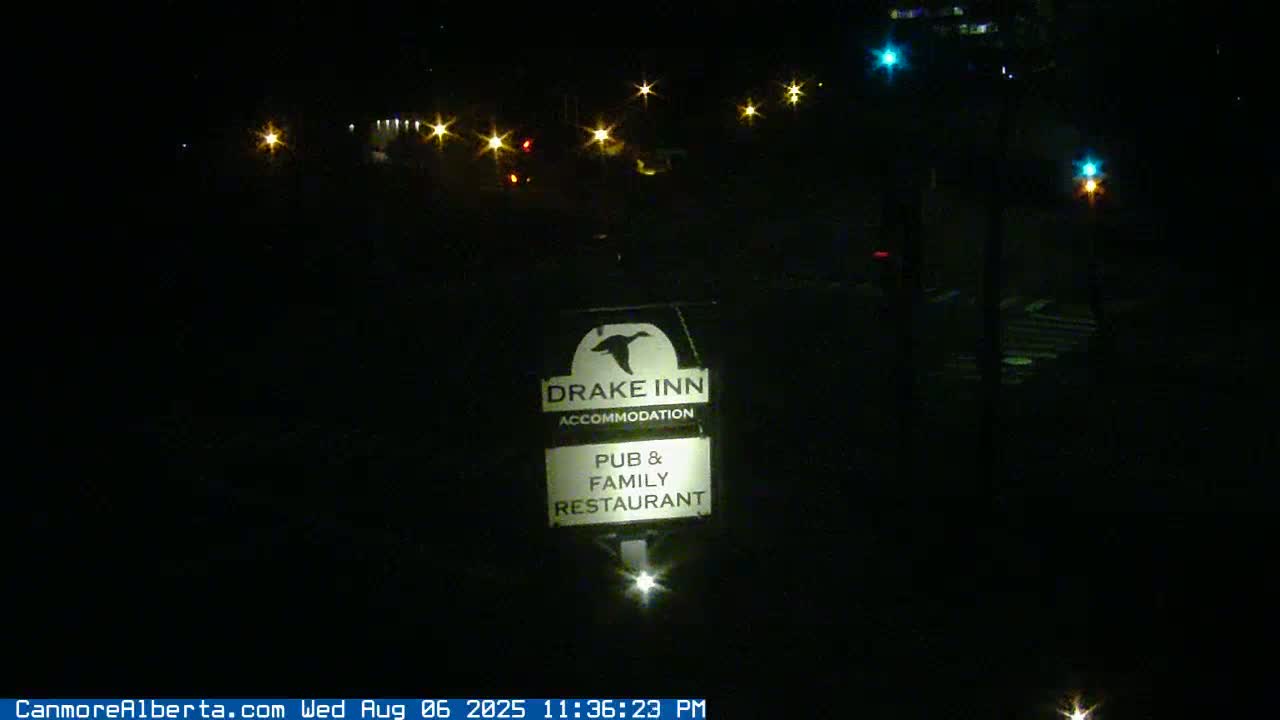 Canmore City Railway Avenue  Live Cam -  Canmore, Alberta's Rockies, Alberta, Canada