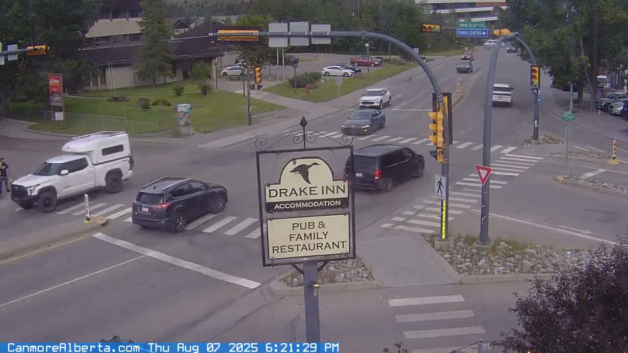 Canmore City Railway Avenue  Live Cam -  Canmore, Alberta's Rockies, Alberta, Canada