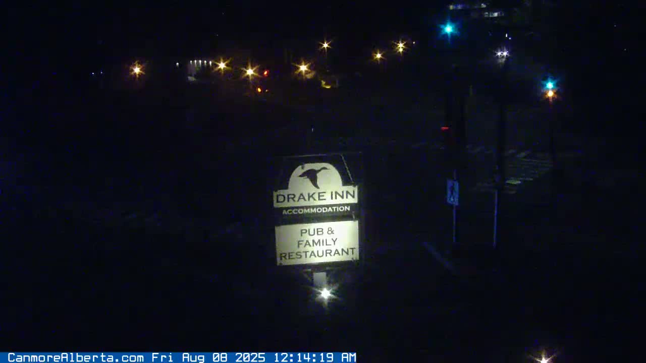 Canmore City Railway Avenue  Live Cam -  Canmore, Alberta's Rockies, Alberta, Canada
