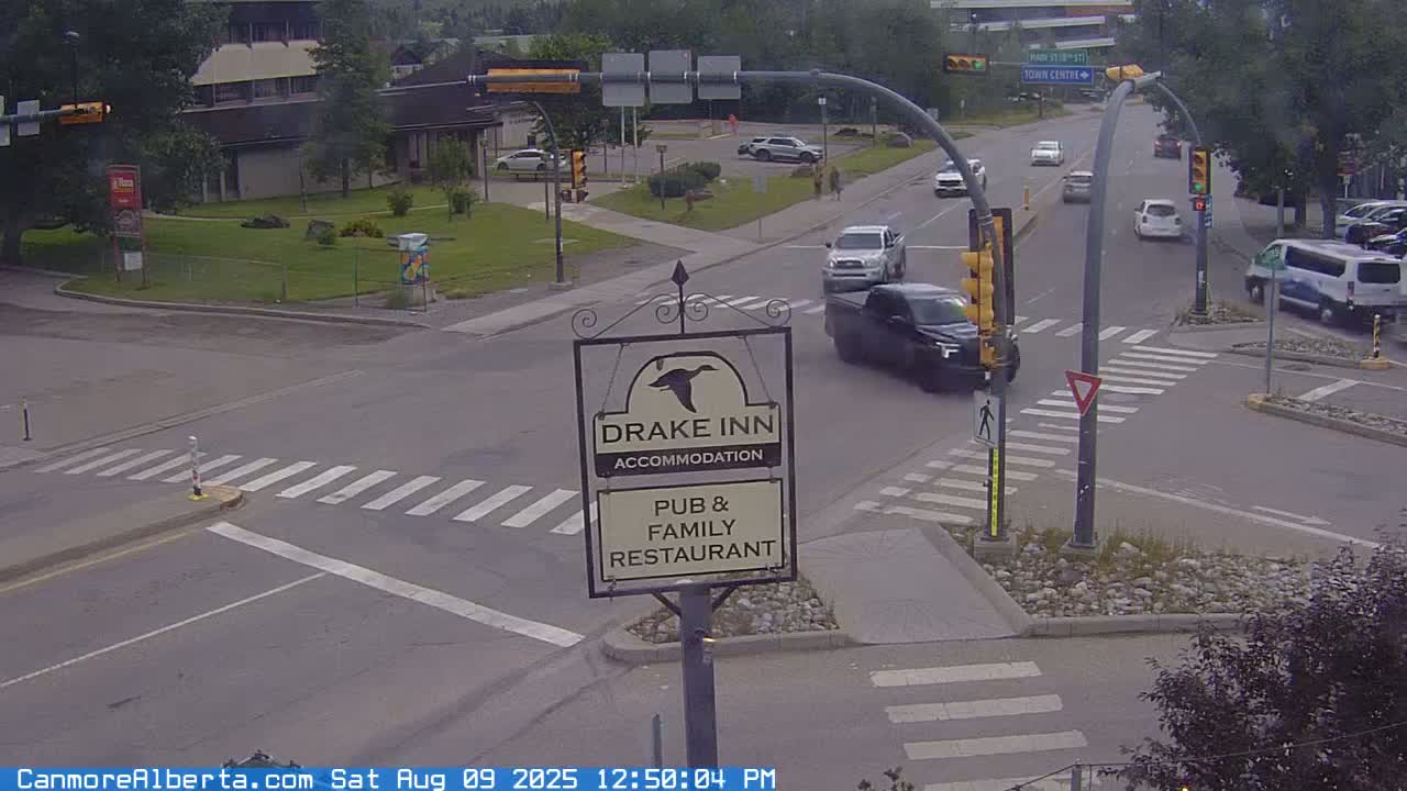 Canmore City Railway Avenue  Live Cam -  Canmore, Alberta's Rockies, Alberta, Canada