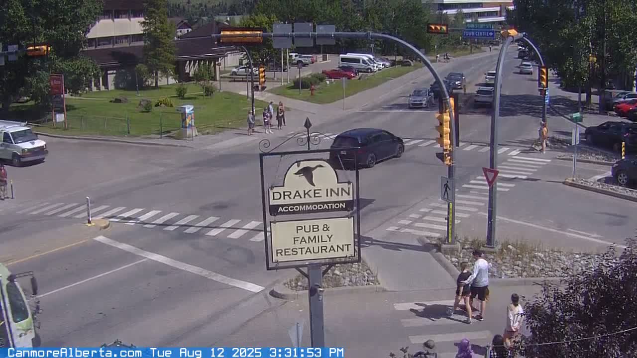 Canmore City Railway Avenue  Live Cam -  Canmore, Alberta's Rockies, Alberta, Canada
