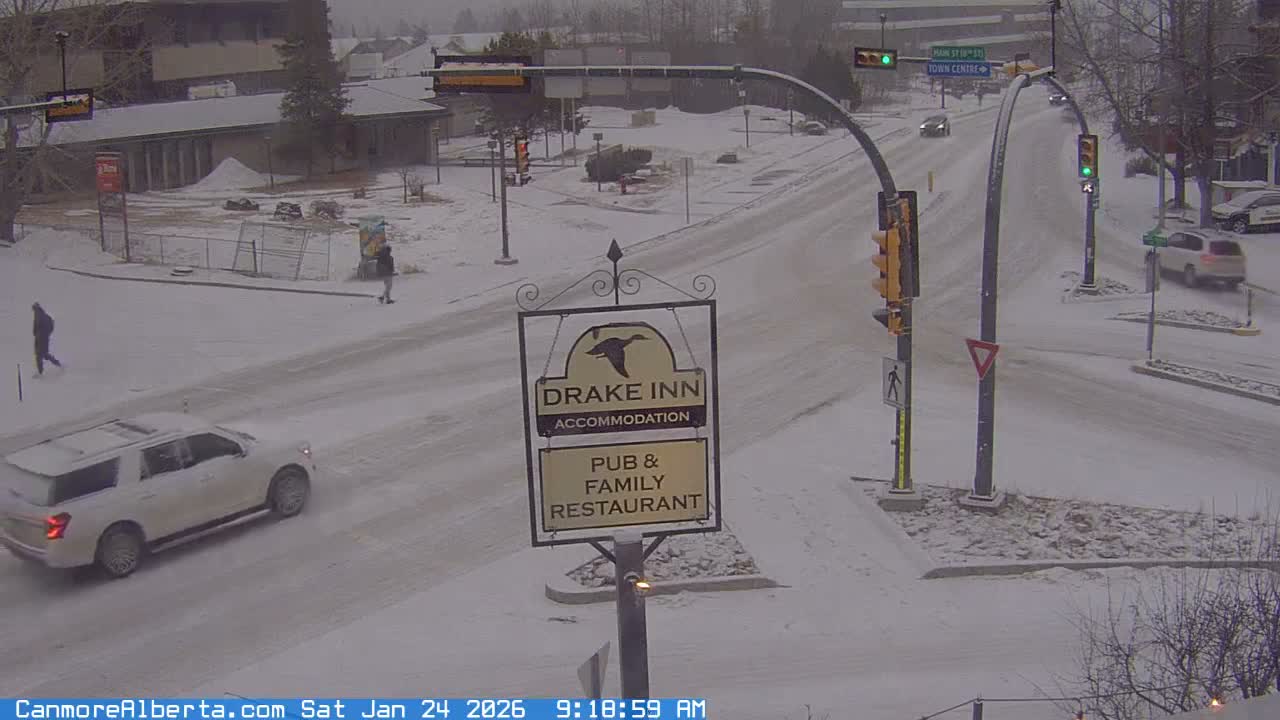 Canmore City Railway Avenue  Live Cam - Canmore, Alberta's Rockies, Alberta, Canada