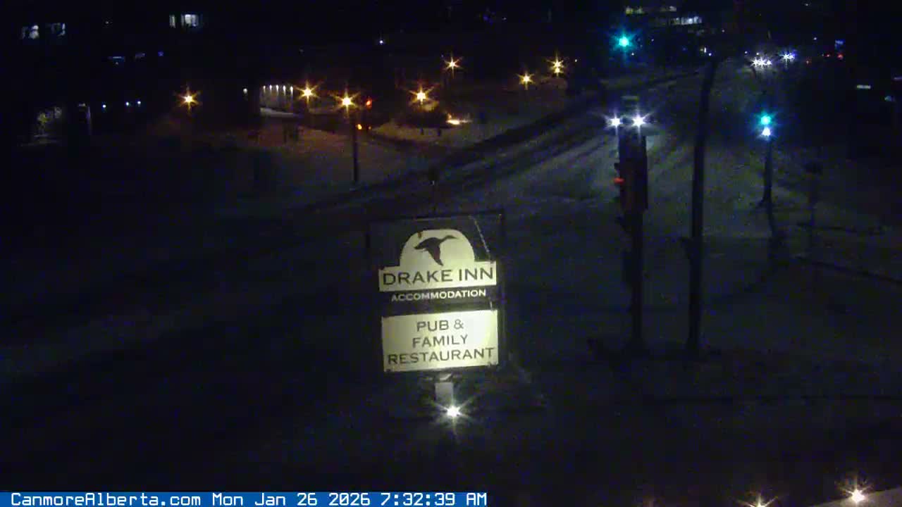 Canmore City Railway Avenue  Live Cam - Canmore, Alberta's Rockies, Alberta, Canada