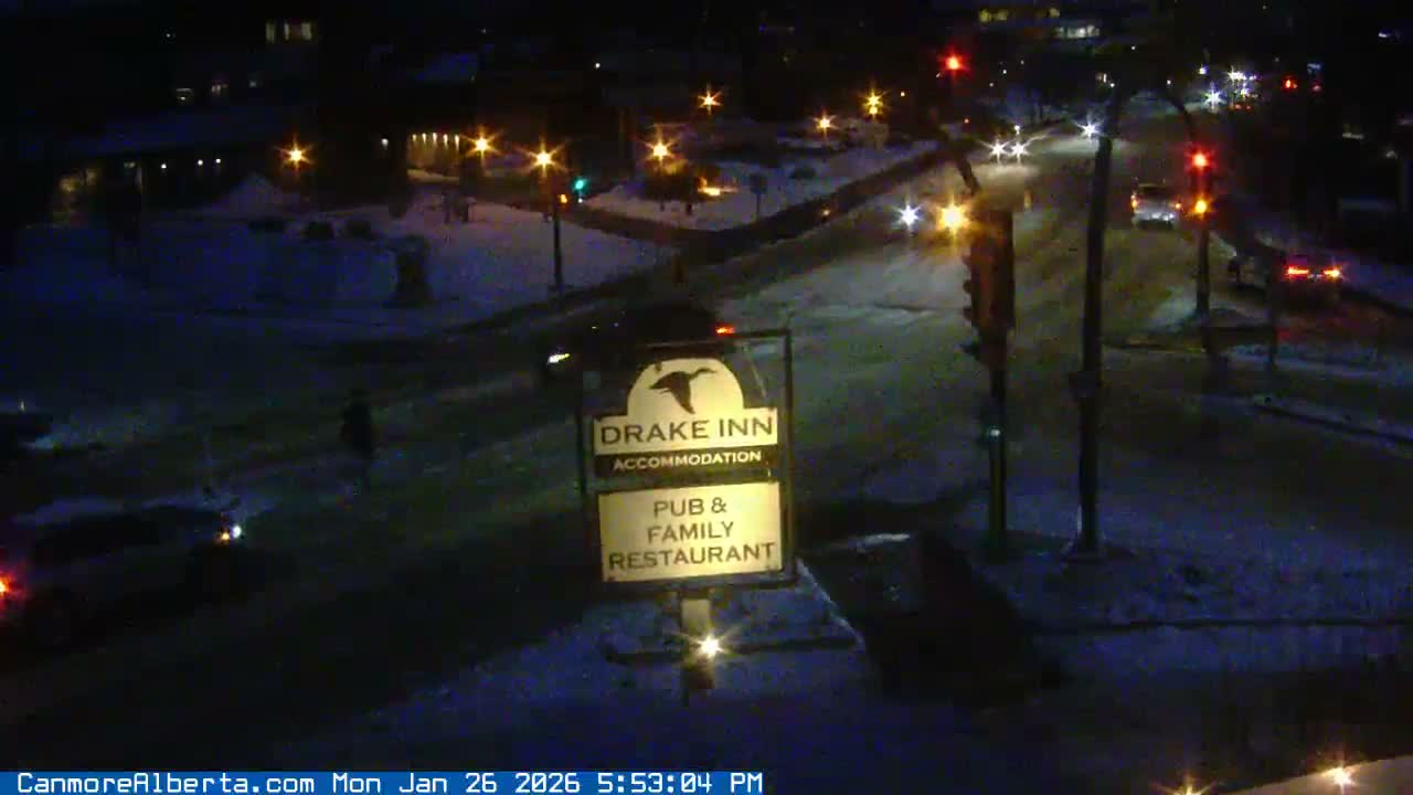 Canmore City Railway Avenue  Live Cam - Canmore, Alberta's Rockies, Alberta, Canada