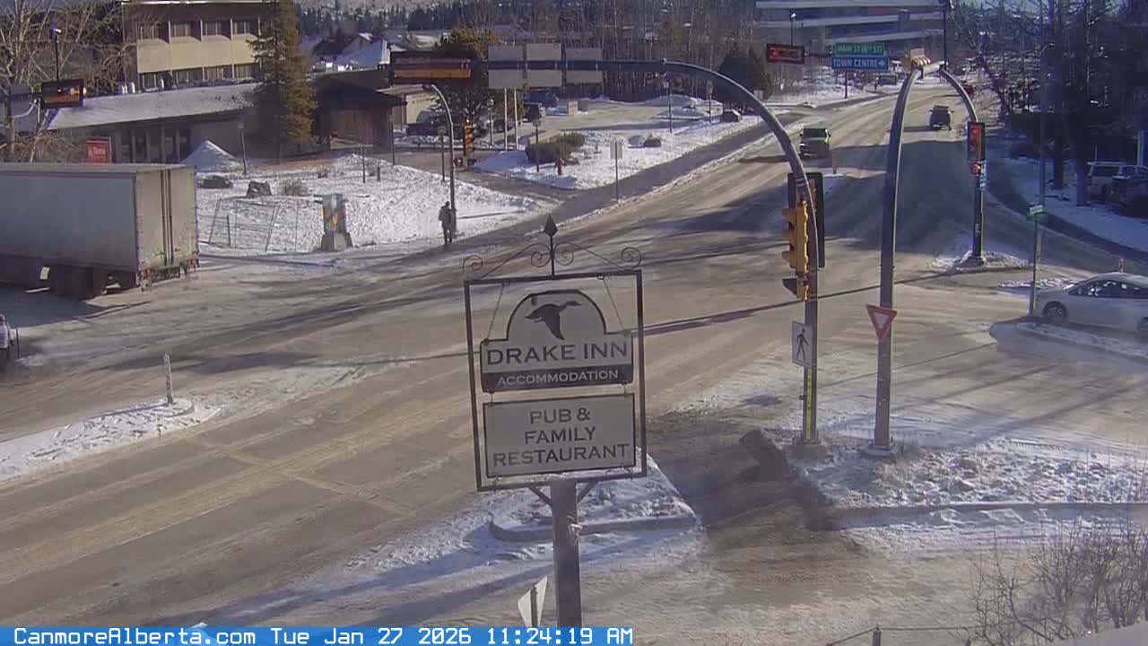 Canmore City Railway Avenue  Live Cam - Canmore, Alberta's Rockies, Alberta, Canada