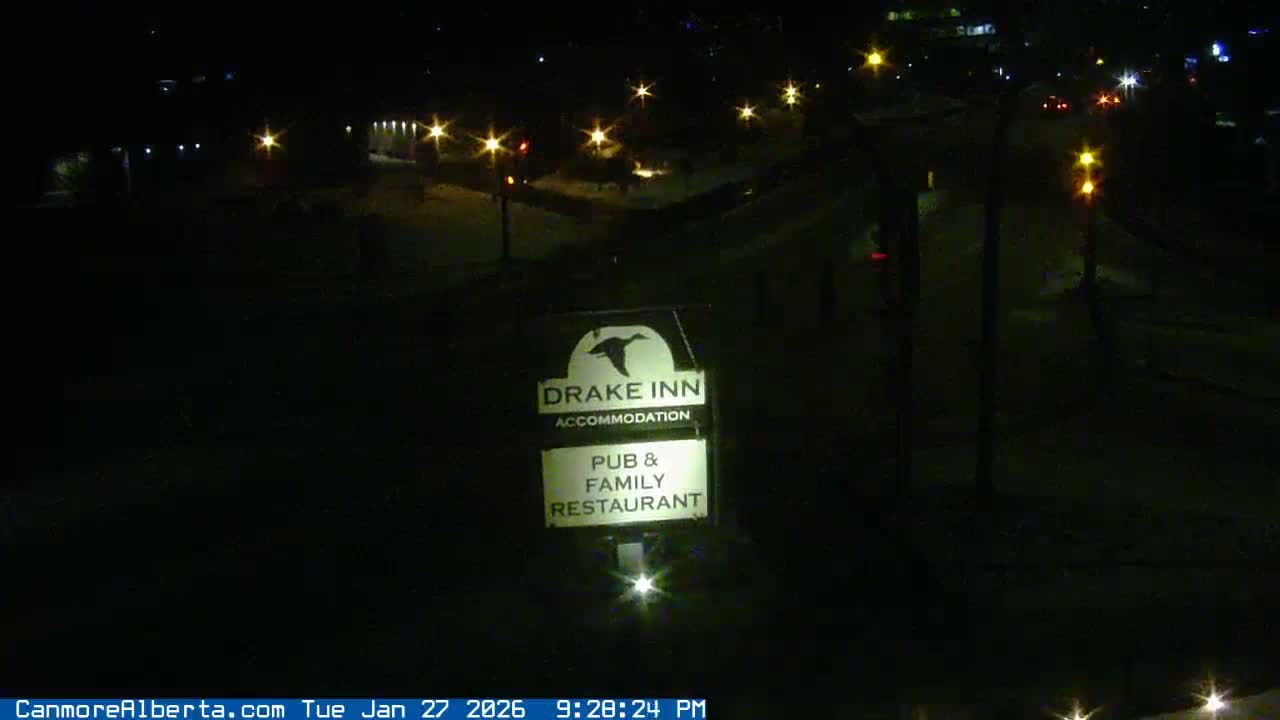 Canmore City Railway Avenue  Live Cam - Canmore, Alberta's Rockies, Alberta, Canada