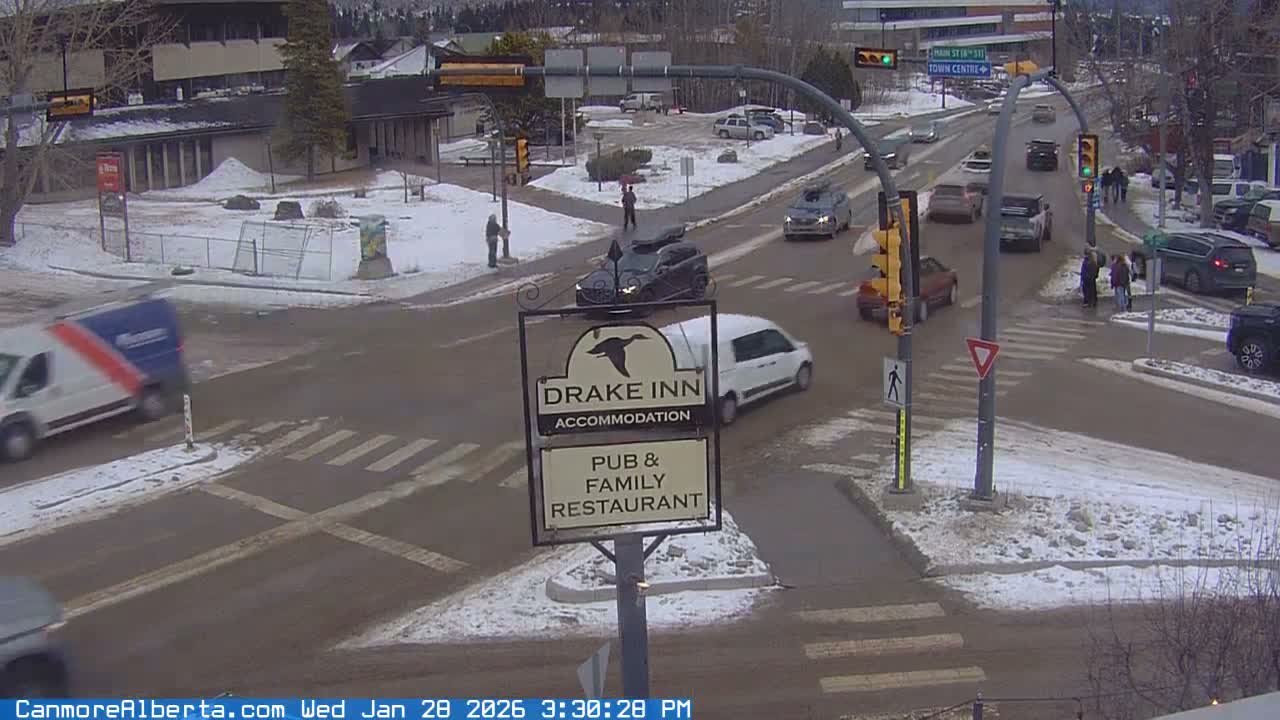 Canmore City Railway Avenue  Live Cam - Canmore, Alberta's Rockies, Alberta, Canada