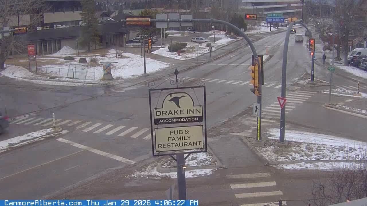 Canmore City Railway Avenue  Live Cam - Canmore, Alberta's Rockies, Alberta, Canada