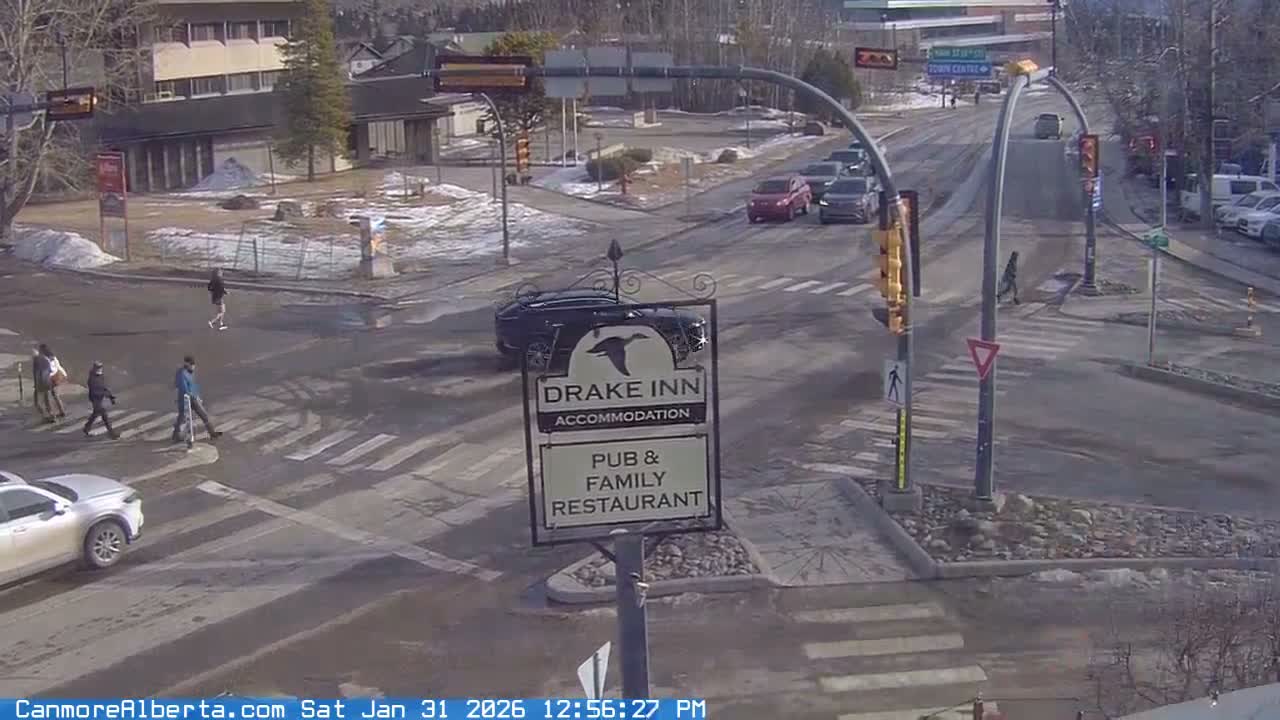 Canmore City Railway Avenue  Live Cam - Canmore, Alberta's Rockies, Alberta, Canada