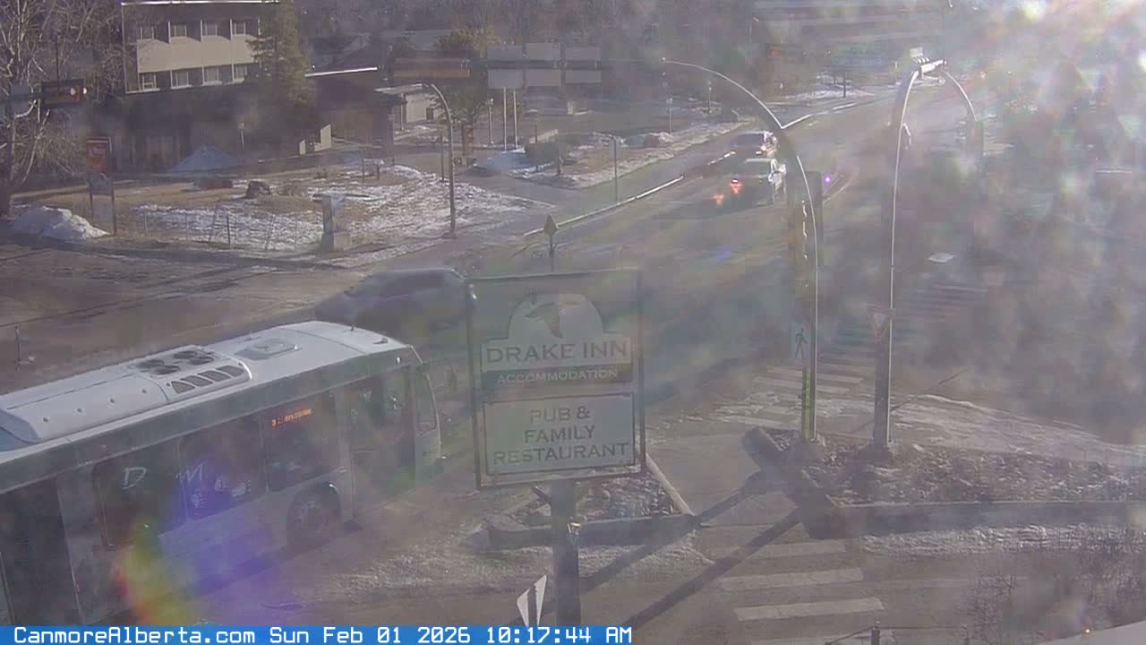 Canmore City Railway Avenue  Live Cam - Canmore, Alberta's Rockies, Alberta, Canada