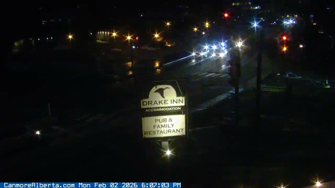 Canmore City Railway Avenue  Live Cam - Canmore, Alberta's Rockies, Alberta, Canada