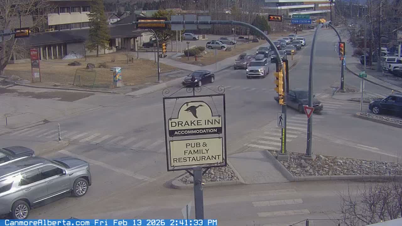 Canmore City Railway Avenue  Live Cam - Canmore, Alberta's Rockies, Alberta, Canada