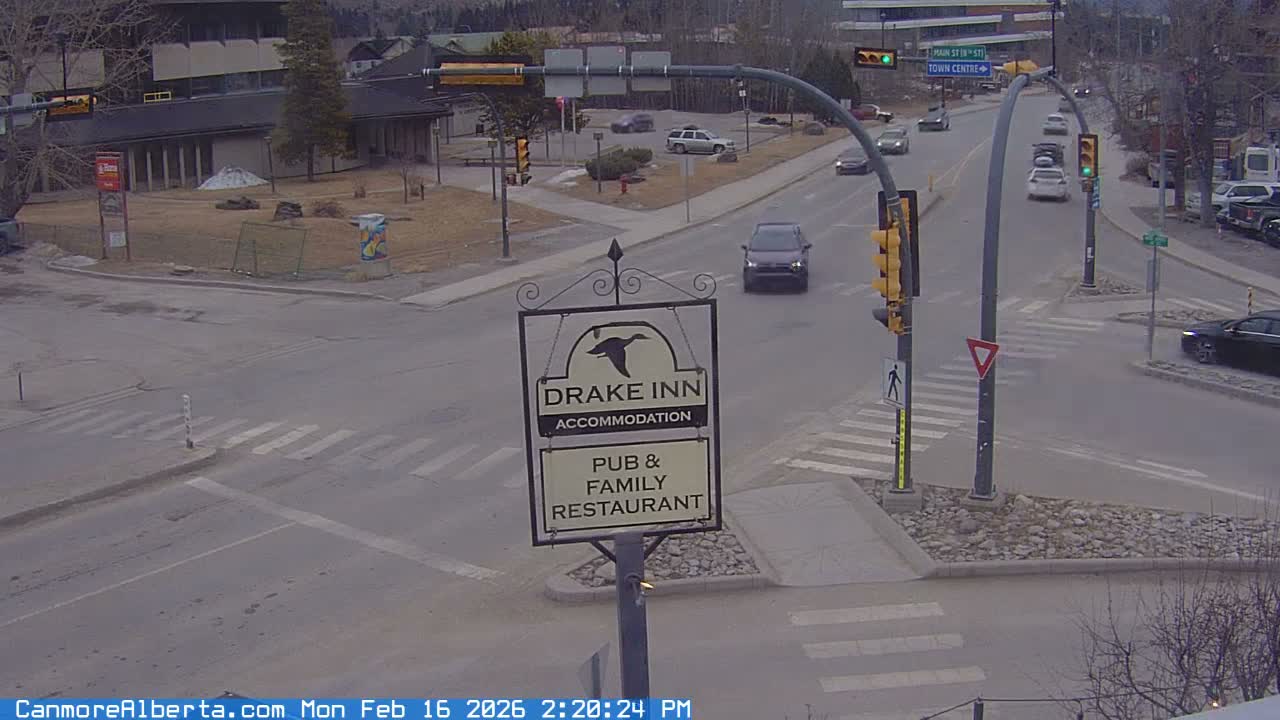 Canmore City Railway Avenue  Live Cam - Canmore, Alberta's Rockies, Alberta, Canada
