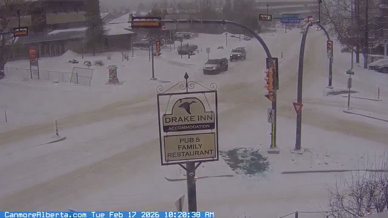 Canmore City Railway Avenue  Live Cam - Canmore, Alberta's Rockies, Alberta, Canada
