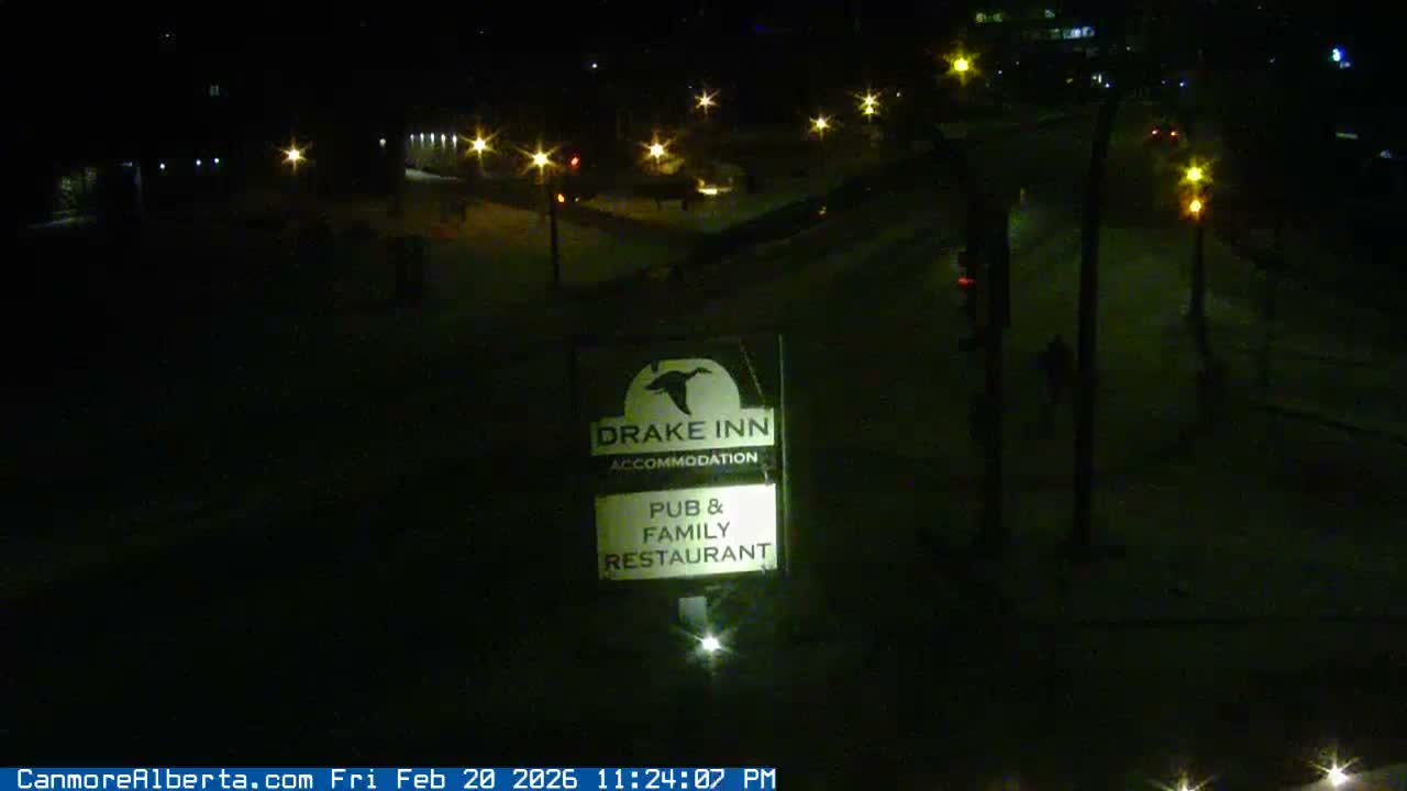 Canmore City Railway Avenue  Live Cam - Canmore, Alberta's Rockies, Alberta, Canada