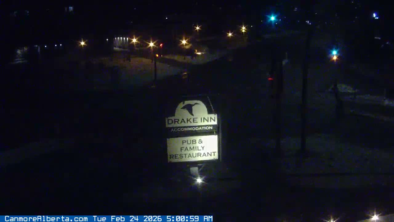 Canmore City Railway Avenue  Live Cam - Canmore, Alberta's Rockies, Alberta, Canada