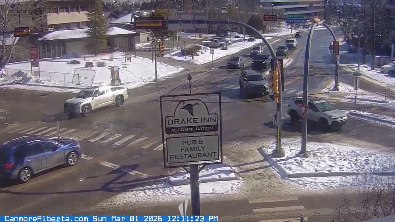Canmore City Railway Avenue  Live Cam - Canmore, Alberta's Rockies, Alberta, Canada