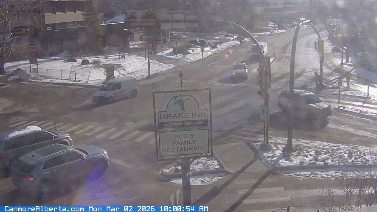 Canmore City Railway Avenue  Live Cam - Canmore, Alberta's Rockies, Alberta, Canada