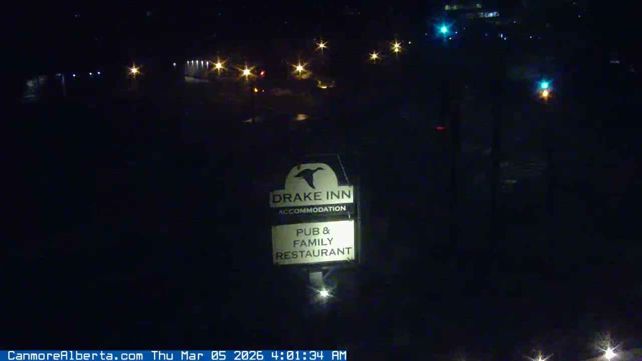 Canmore City Railway Avenue  Live Cam - Canmore, Alberta's Rockies, Alberta, Canada