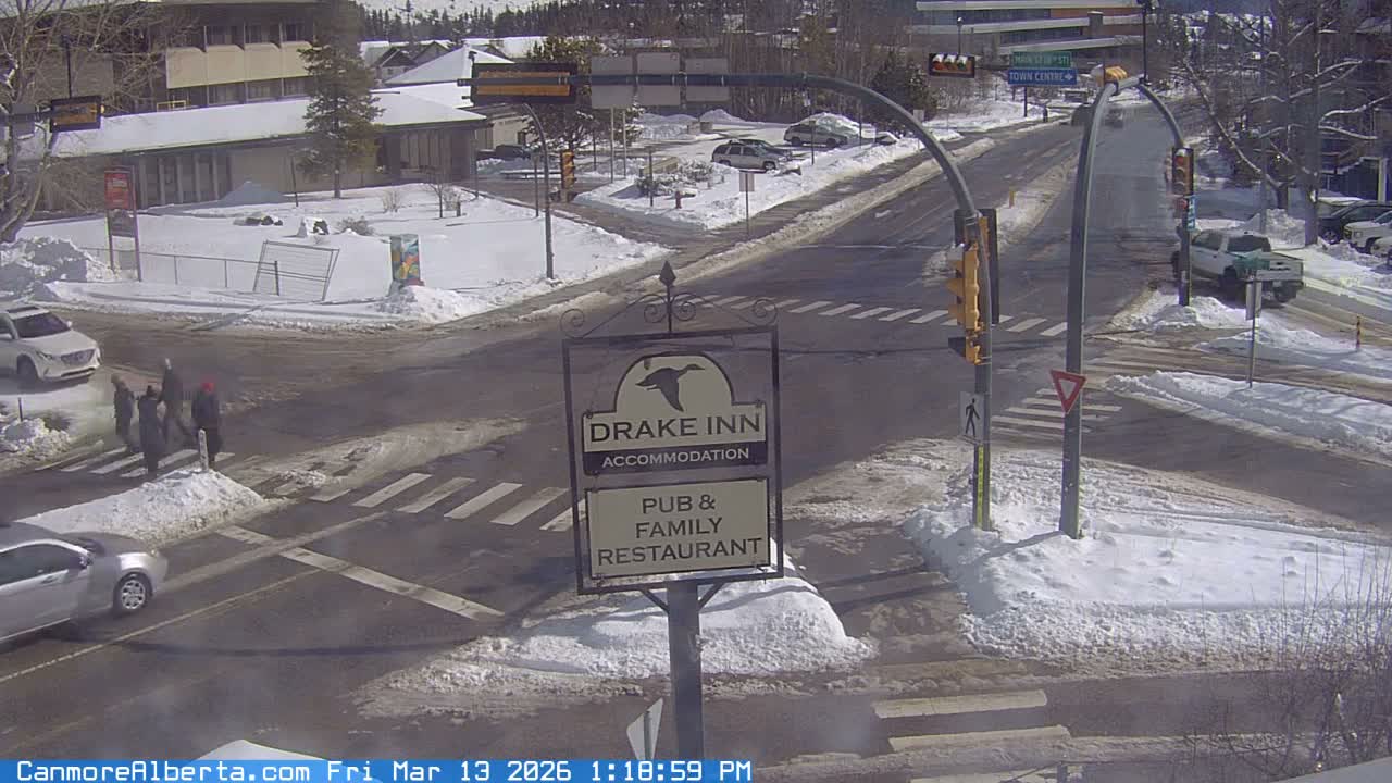 Canmore City Railway Avenue  Live Cam - Canmore, Alberta's Rockies, Alberta, Canada