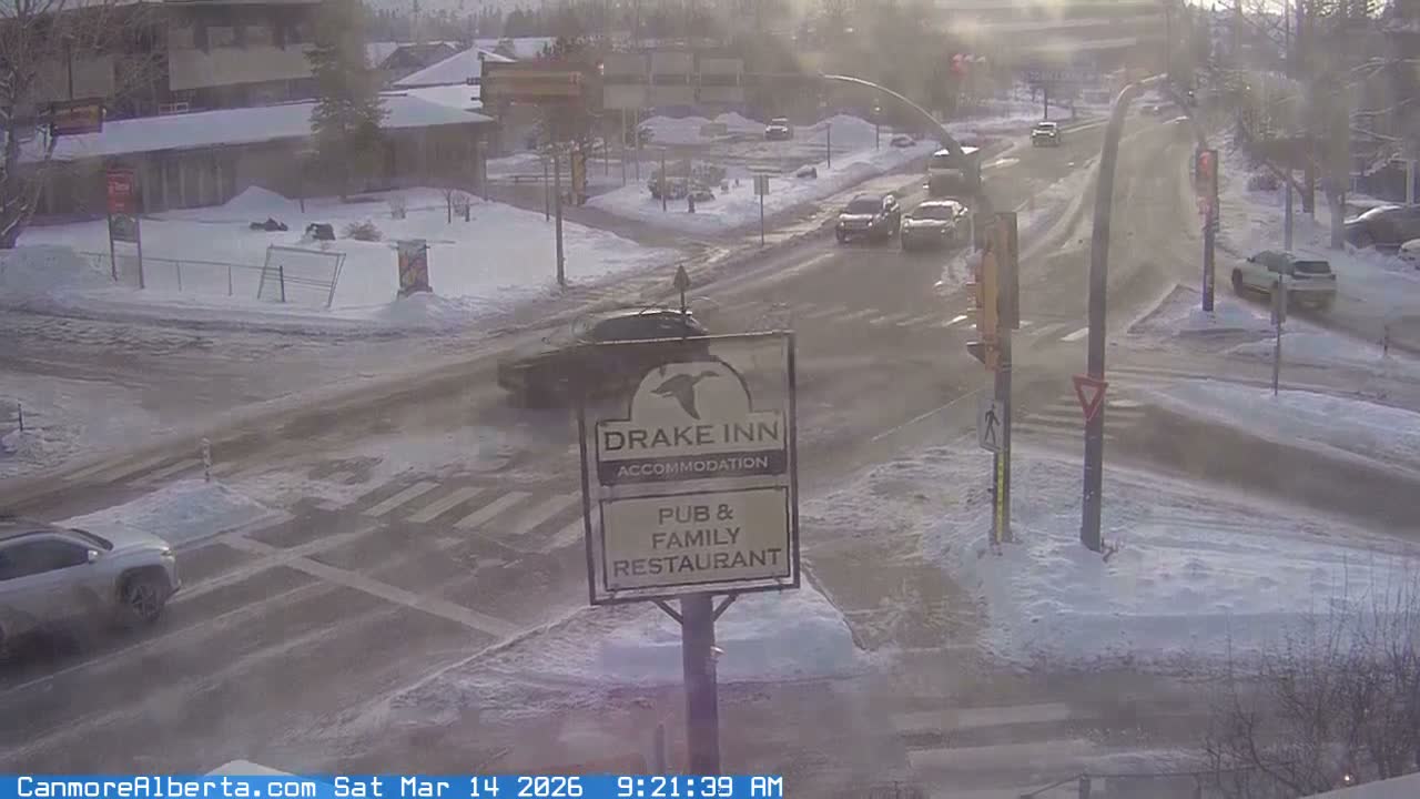 Canmore City Railway Avenue  Live Cam - Canmore, Alberta's Rockies, Alberta, Canada