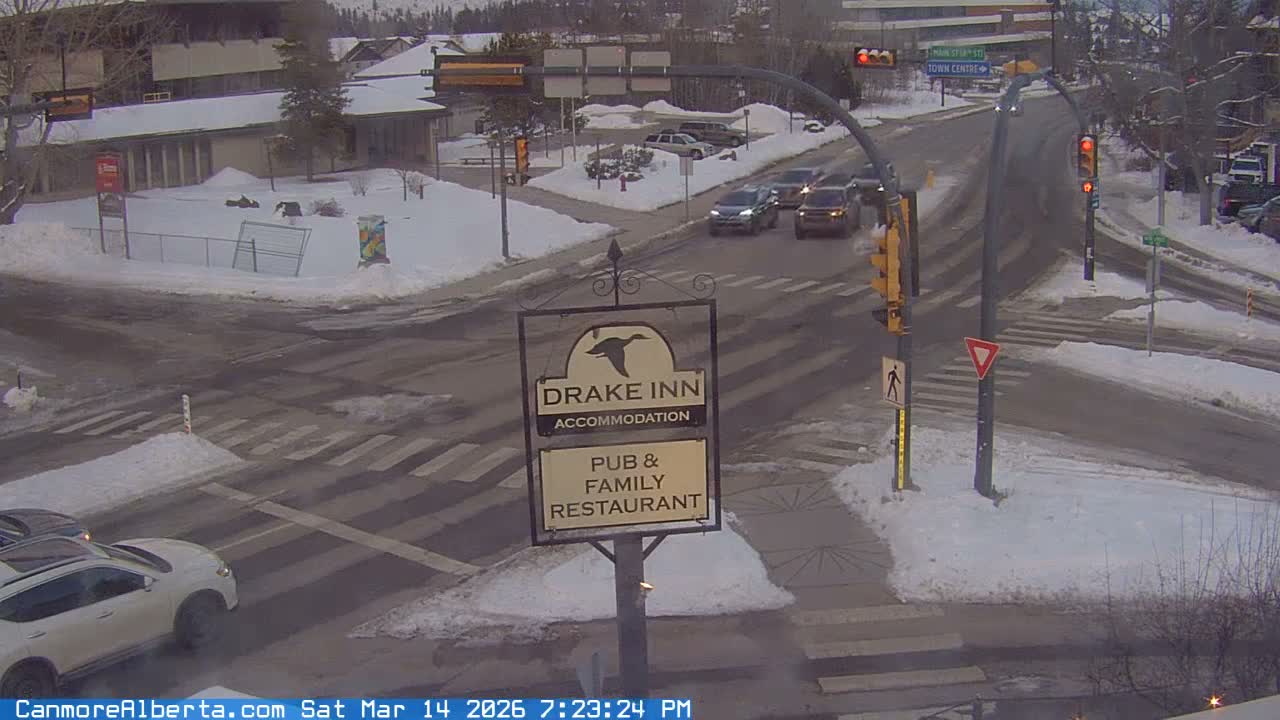 Canmore City Railway Avenue  Live Cam - Canmore, Alberta's Rockies, Alberta, Canada