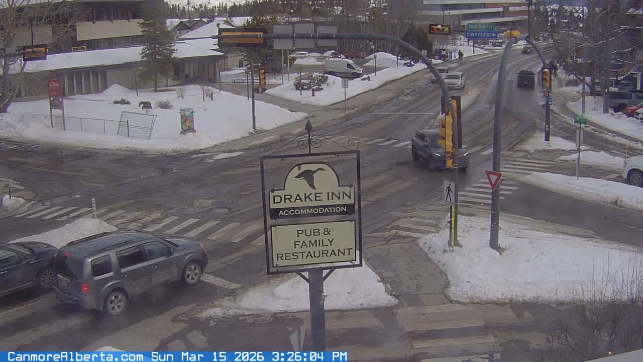 Canmore City Railway Avenue  Live Cam - Canmore, Alberta's Rockies, Alberta, Canada
