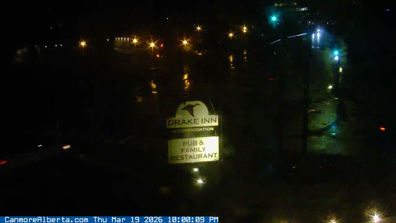 Canmore City Railway Avenue  Live Cam - Canmore, Alberta's Rockies, Alberta, Canada