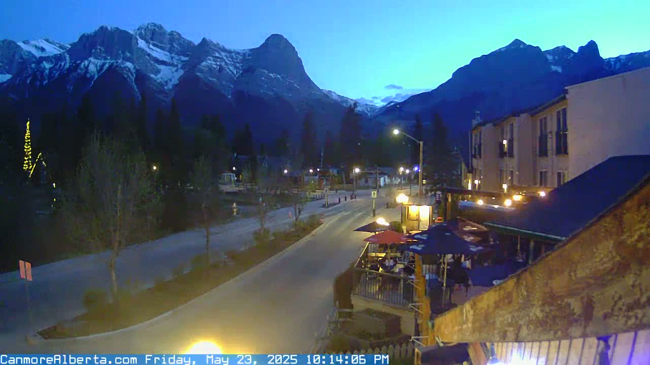 Canmore Mt. Lawrance Grassi & Ha Ling Peak View Live Cam - Canmore, Alberta's Rockies, Alberta, Canada